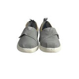 Toms Kids Boy Gray And Brown Tiny Canvas Classic Slip-On Shoes Sz 10