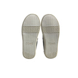 Toms Kids Boy Gray And Brown Tiny Canvas Classic Slip-On Shoes Sz 10