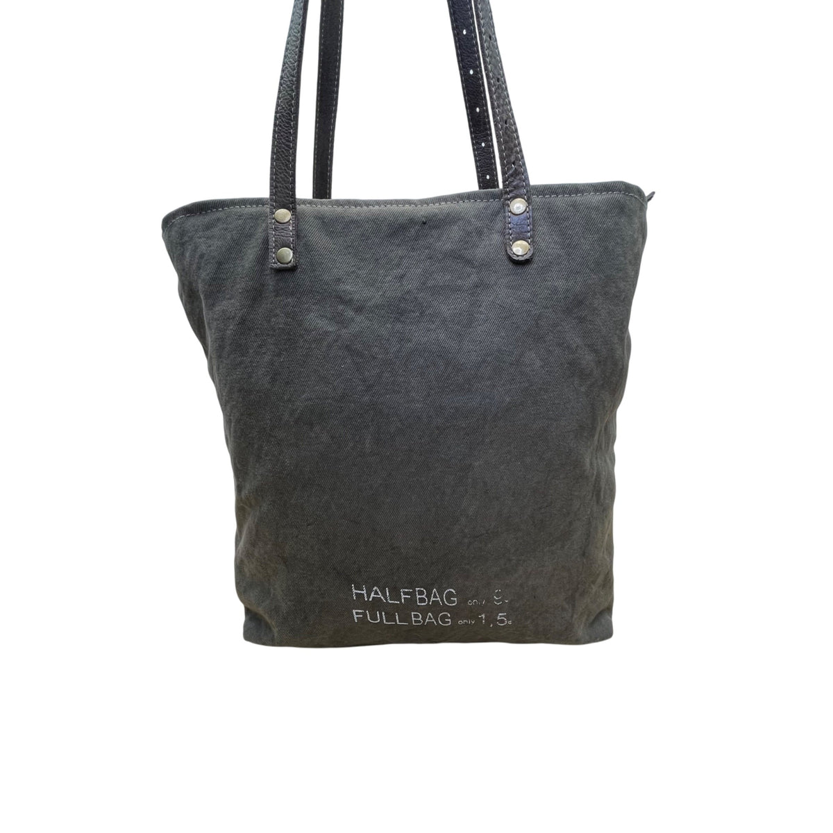 Myra Bag Womens Olive Cotton Canvas With & Leather Straps Bicycle Graphic Tote