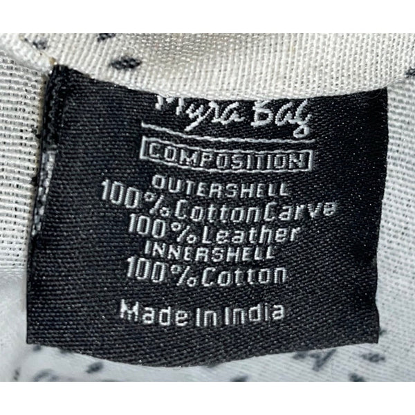 Myra Bag Womens Olive Cotton Canvas With & Leather Straps Bicycle Graphic Tote