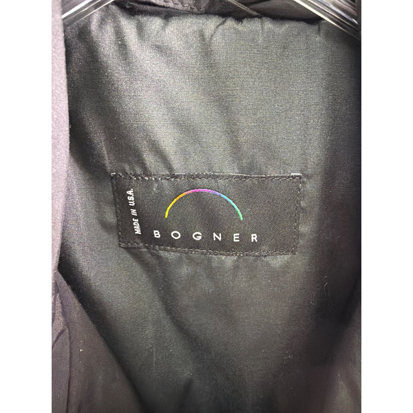 Bogner Men’s Black Nylon Ski Jacket W/ Embroidered Details & Striped Sleeves Size XL Bogner Men’s Black Nylon Ski Jacket W/ Embroidered Details & Striped Sleeves Size XL