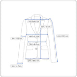 Vintage Alonso Women's Red Pinstripe Blazer With Gold Diamond Buttoned Cuffs