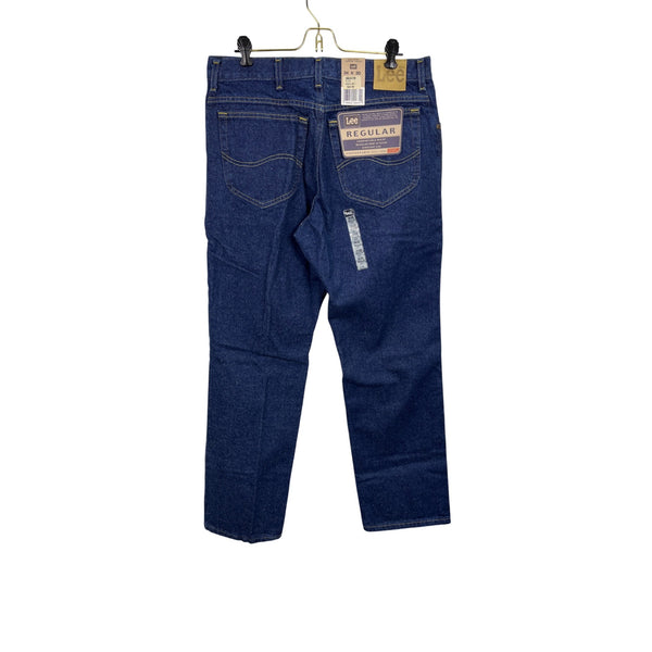 Vintage 90s Y2K Lee Mens Regular Fit Straight Leg Jeans 34x30 Dark Blue - New