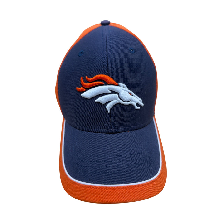 Denver Broncos NFL Adjustable Cap Navy Orange Embroidered Logo Adjustable Strap