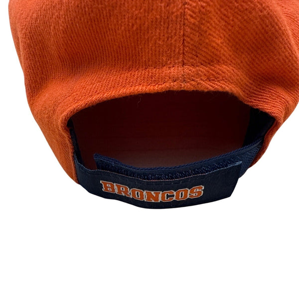 Denver Broncos NFL Adjustable Cap Navy Orange Embroidered Logo Adjustable Strap