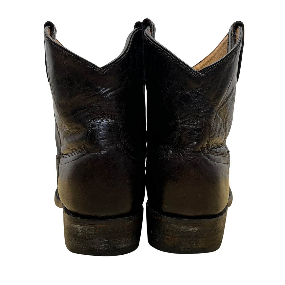 Steve Madden Women’s Brown Leather Western Cowboy Ankle Top Autry Boots Size 10