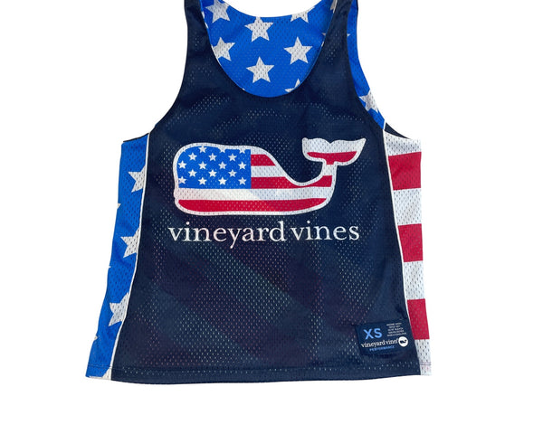 Vineyard Vines Men’s Patriotic Mesh Tank Top With American Flag Sz XS