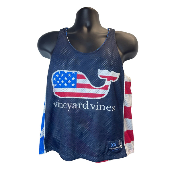 Vineyard Vines Men’s Patriotic Mesh Tank Top With American Flag Sz XS