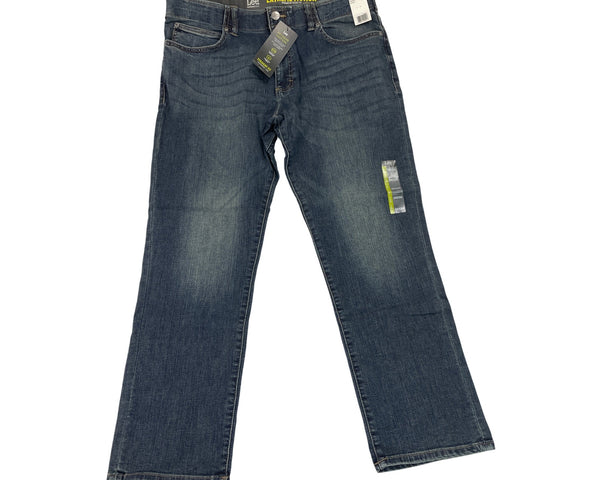 Lee Man Extreme Motion Straight Fit Jeans Dark Wash Stretch Denim Sz 36X30 - New
