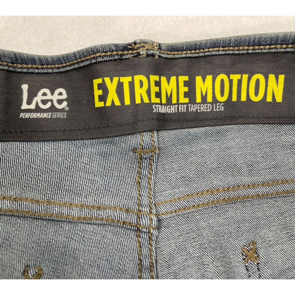 Lee Man Extreme Motion Straight Fit Jeans Dark Wash Stretch Denim Sz 36X30 - New