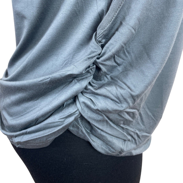 Smallshow Maternity Sleeveless Side Ruched Tank Top Gray Sz L - New