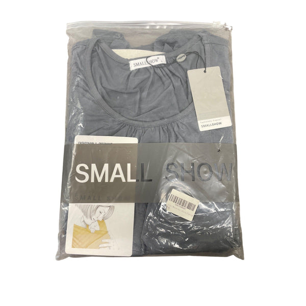 Smallshow Maternity Sleeveless Side Ruched Tank Top Gray Sz L - New