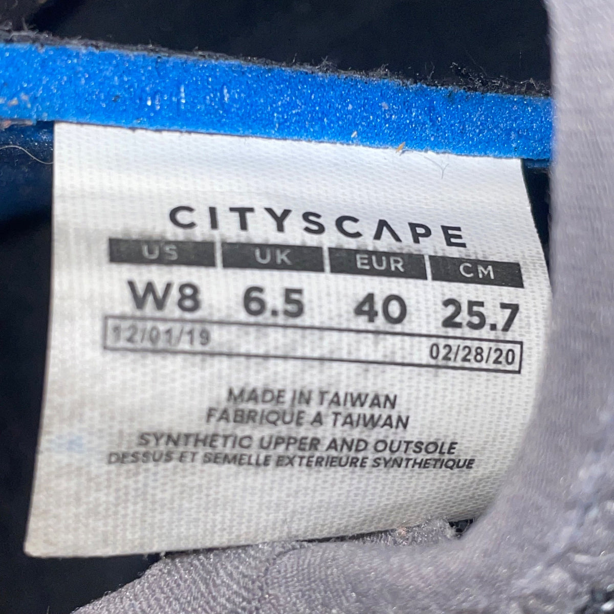 Vessi Women’s Black & White Knit Cityscape Slip-On Dyma-Tex Walking Shoes Size 8