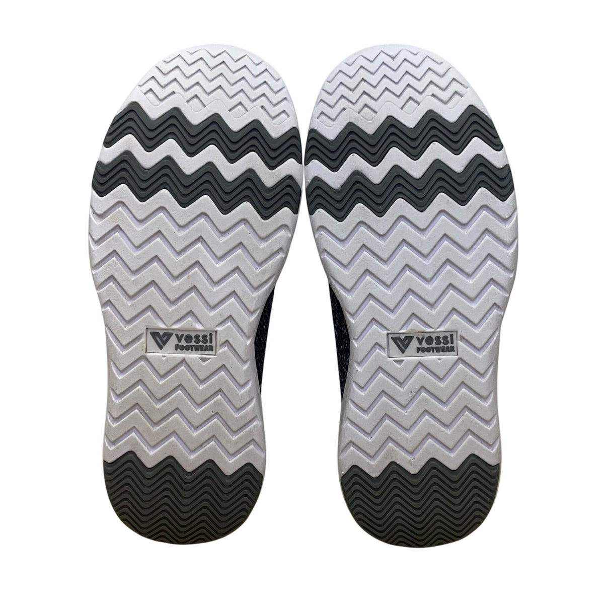 Vessi Women’s Black & White Knit Cityscape Slip-On Dyma-Tex Walking Shoes Size 8