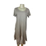 Logo Tan  Short Sleeve Dress W/ Eyelet Hem Detail For Women Size SP