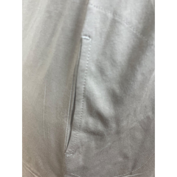 Logo Tan  Short Sleeve Dress W/ Eyelet Hem Detail For Women Size SP