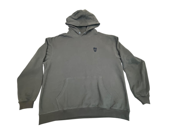 Gymreapers Dark Gray Mens Hoodie With Skull Logo Long Sleeve Sz XL - New