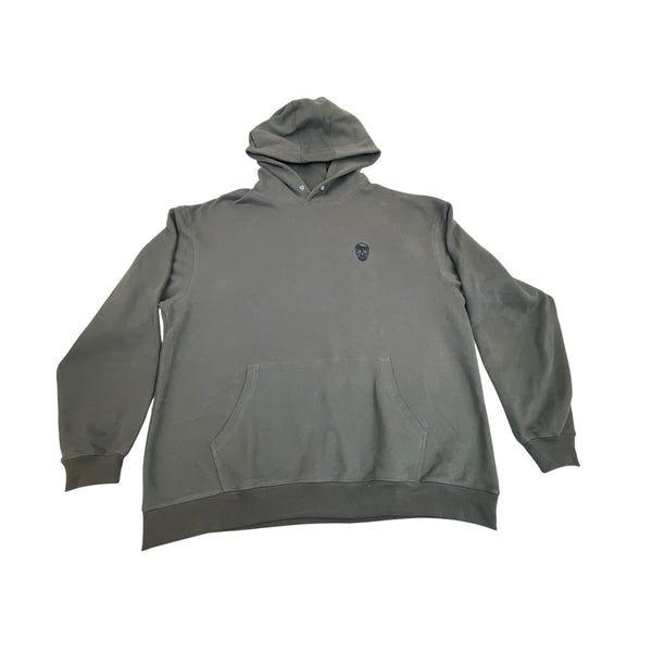 Gymreapers Dark Gray Mens Hoodie With Skull Logo Long Sleeve Sz XL - New