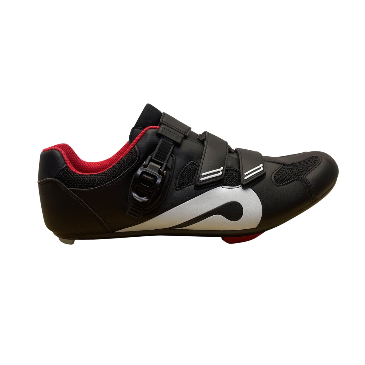 Peloton Black & Red Cycling Shoes With Adhesive & Buckle Closure Size M10.5/W12