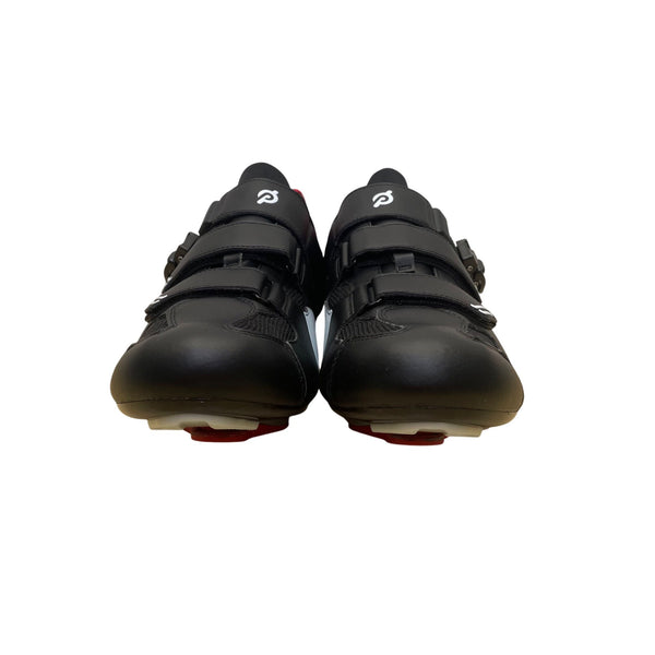 Peloton Black & Red Cycling Shoes With Adhesive & Buckle Closure Size M10.5/W12