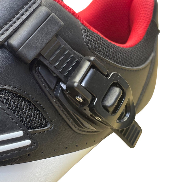 Peloton Black & Red Cycling Shoes With Adhesive & Buckle Closure Size M10.5/W12