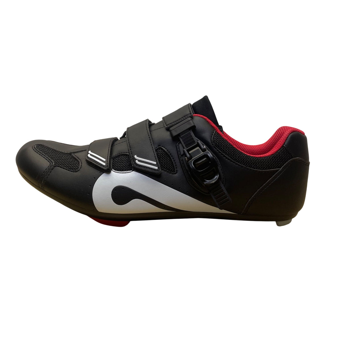 Peloton Black & Red Cycling Shoes With Adhesive & Buckle Closure Size M10.5/W12