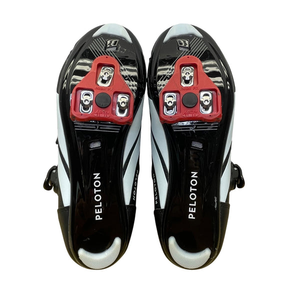 Peloton Black & Red Cycling Shoes With Adhesive & Buckle Closure Size M10.5/W12