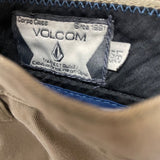 Volcom Mens Khaki Cotton Casual Flat-Front Shorts Size 31 Great Condition