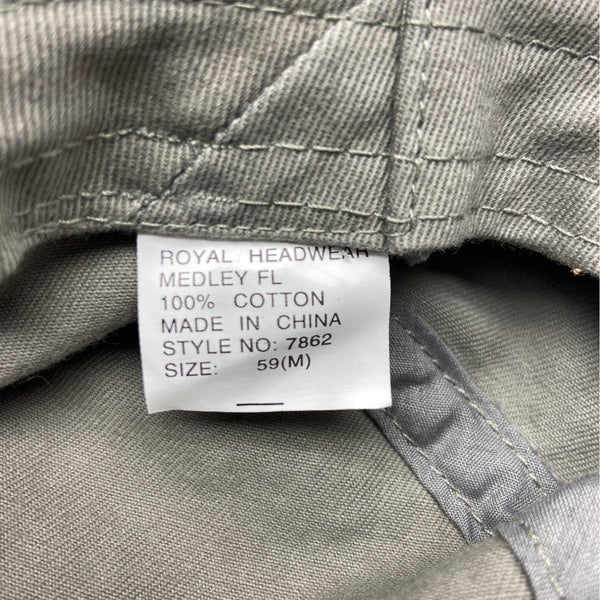 Royal Headware Frayed Edge Gray Black Bucket Hat Boonie Pocket Detail Sz 59 M