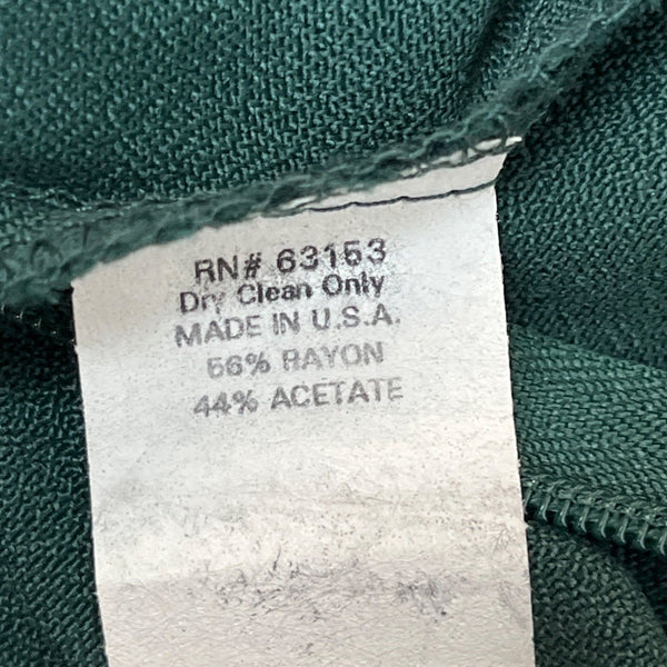 Vintage 80s 90s Caren Desirée Company Women's Green Blousson Dress Sz 10