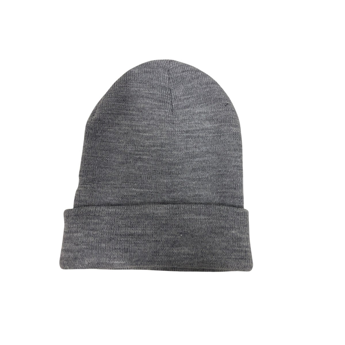 Gray Unisex Stretchable Knit Beanie Hat Soft Acrylic Lightweight Foldable Design Fits OS