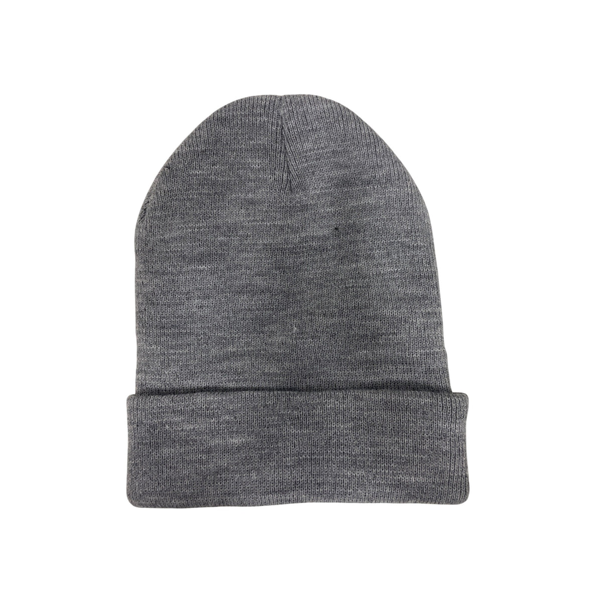 Gray Unisex Stretchable Knit Beanie Hat Soft Acrylic Lightweight Foldable Design Fits OS