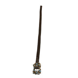 Handcrafted Brown Braided Leather Belt With Gemstone Embellished Buckle For Women