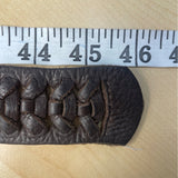 Handcrafted Brown Braided Leather Belt With Gemstone Embellished Buckle For Women