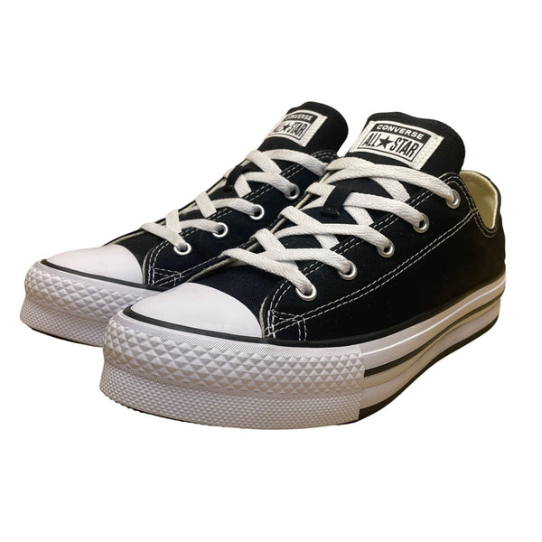Converse Kids Black & White Canvas Lace-Up Low-Top All Star Sneakers Size 6-New