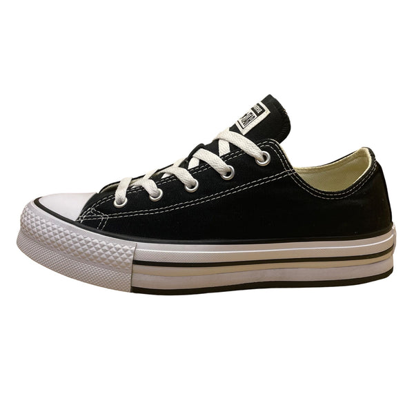 Converse Kids Black & White Canvas Lace-Up Low-Top All Star Sneakers Size 6-New