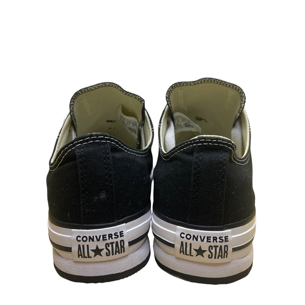 Converse Kids Black & White Canvas Lace-Up Low-Top All Star Sneakers Size 6-New