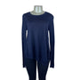 Verve Amí Women's Navy Sparkle Long-Sleeve Asymmetrical muy Size M - New