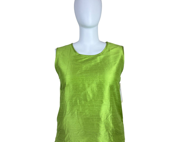 Caroline Rose Green Women’s Silk Tank Top & Jacket Two-Piece Outfit Sz 1X