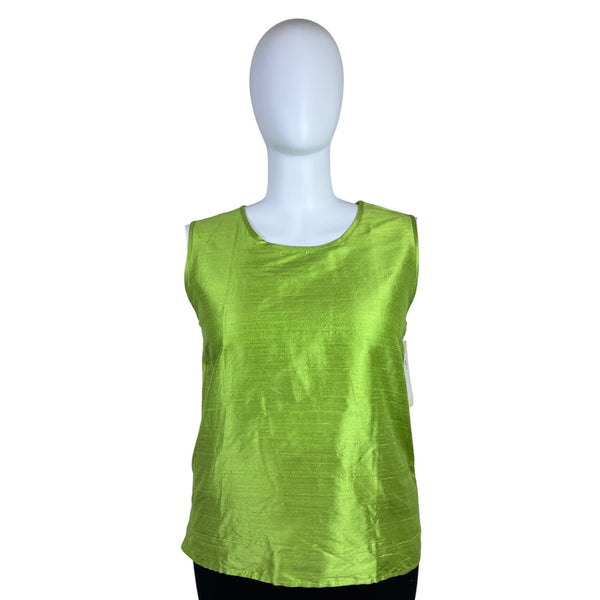 Caroline Rose Green Women’s Silk Tank Top & Jacket Two-Piece Outfit Sz 1X