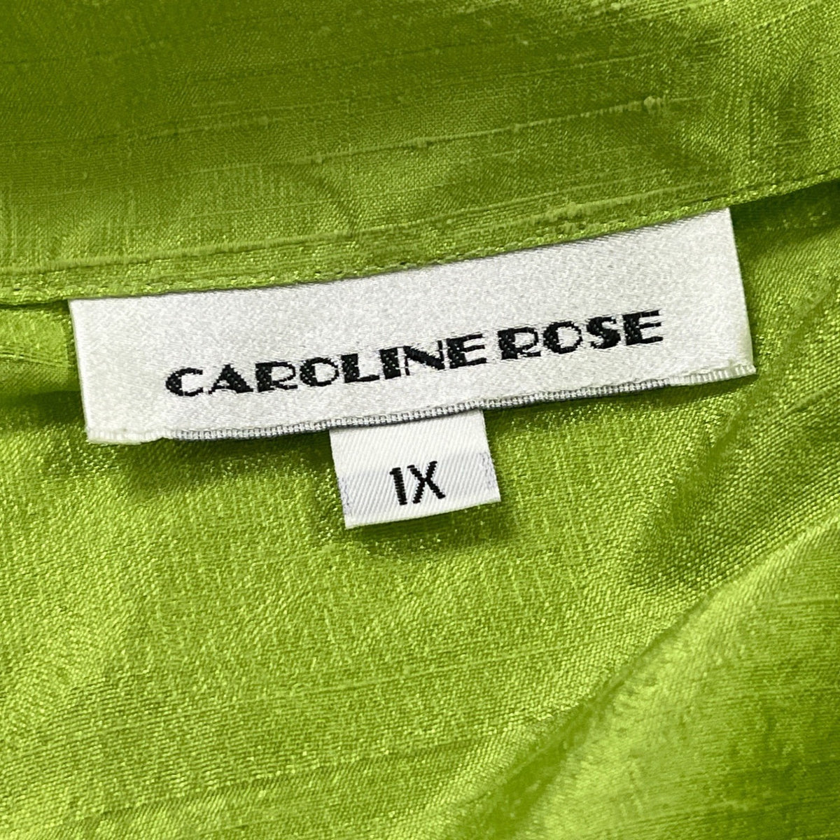 Caroline Rose Green Women’s Silk Tank Top & Jacket Two-Piece Outfit Sz 1X