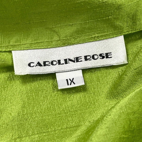 Caroline Rose Green Women’s Silk Tank Top & Jacket Two-Piece Outfit Sz 1X
