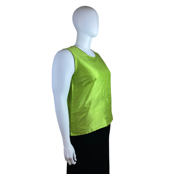 Caroline Rose Green Women’s Silk Tank Top & Jacket Two-Piece Outfit Sz 1X