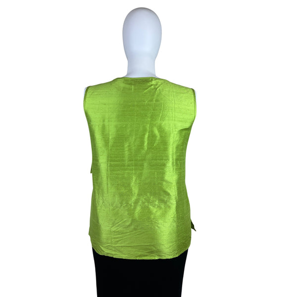 Caroline Rose Green Women’s Silk Tank Top & Jacket Two-Piece Outfit Sz 1X