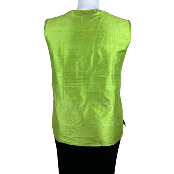 Caroline Rose Green Women’s Silk Tank Top & Jacket Two-Piece Outfit Sz 1X