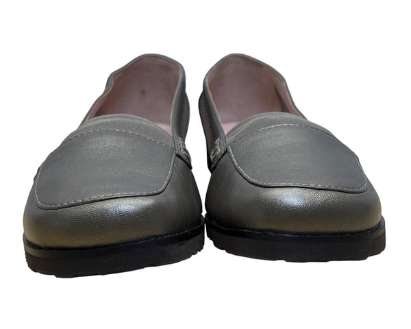 Taryn Rose Women’s Quartz-Metallic Leather Jac Slip-On Loafers Size 10M