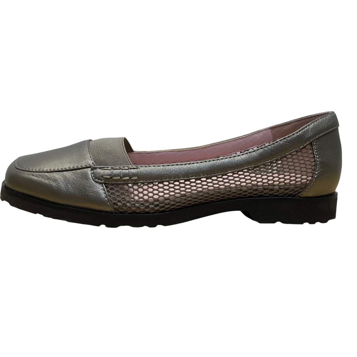 Taryn Rose Women’s Quartz-Metallic Leather Jac Slip-On Loafers Size 10M