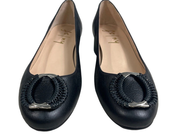 French Sole NY Womens Black Leather Henny Blocked Heel Pumps Sz 6B - New