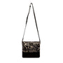 Kate Spade New York Black & White Palm Prin Adjustable Strap Crossbody Bag Sz M