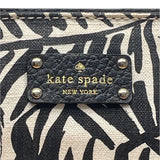Kate Spade New York Black & White Palm Prin Adjustable Strap Crossbody Bag Sz M